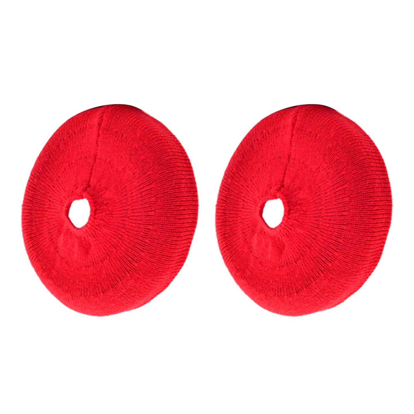 1Pair Red Anti-dust Velour Fabric Case Cover For On-ear Over-ear Headphones ss