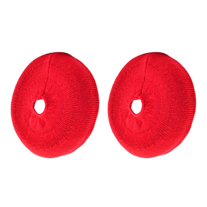 1Pair Red Anti-dust Velour Fabric Case Cover For On-ear Over-ear Headphones ss