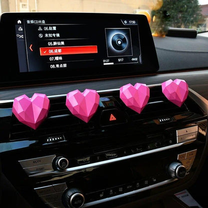 Car Air Freshener Heart Shape Fragrance Auto Air Vent Clip Perfume Diffuser 1pc