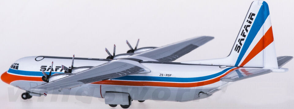 1:400 GeminiJets SAFAIR Lockheed L-100 Passenger Airplane Diecast Aircraft Model