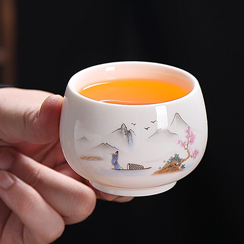 4pcs/lot 120ml Tea Cup Zen Style Chinese Mater Cups Full Handmade Puer Tea Cups