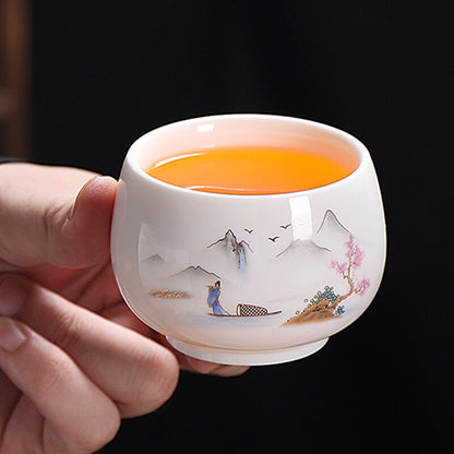 4pcs/lot 120ml Tea Cup Zen Style Chinese Mater Cups Full Handmade Puer Tea Cups