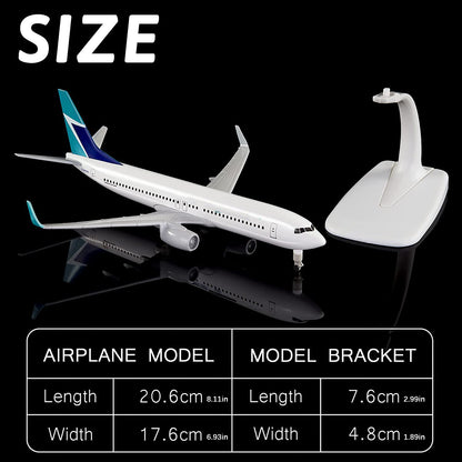 1:300 American Westjet B737 Model Plane Alloy Diecast Airplane Aircraft Ornament