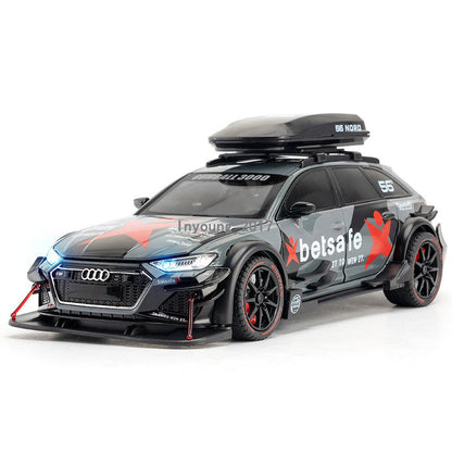 1/24 Audi RS6 Model Car Metal Diecast Toy Cars Boys Toys for Kids Gifts Gray