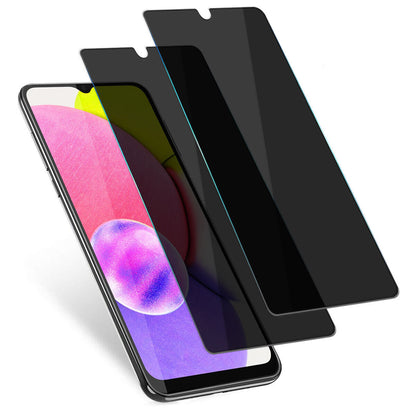For Samsung Galaxy A03s / SM-A037F Privacy Tempered Glass Black Screen Protector