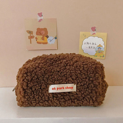 shmere Pencil Bag Case Plush Pencil Bag Zipper Bag Makeup Storage Bag M` JL
