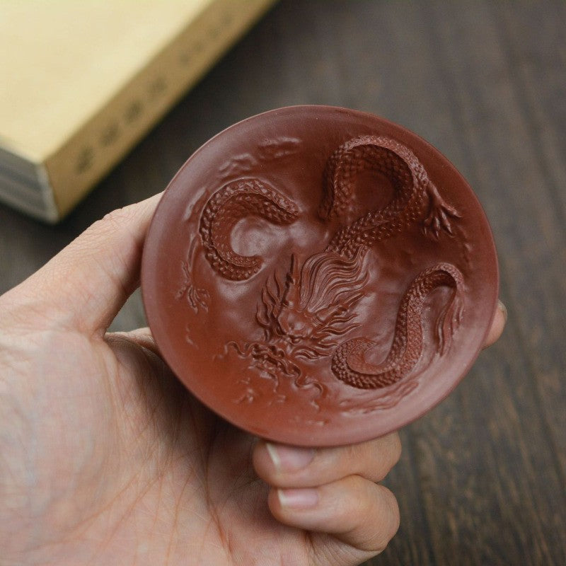45ml Yixing Purple Clay Handcarved Dragon Douli Cup Master Cup Kung Fu Teaware
