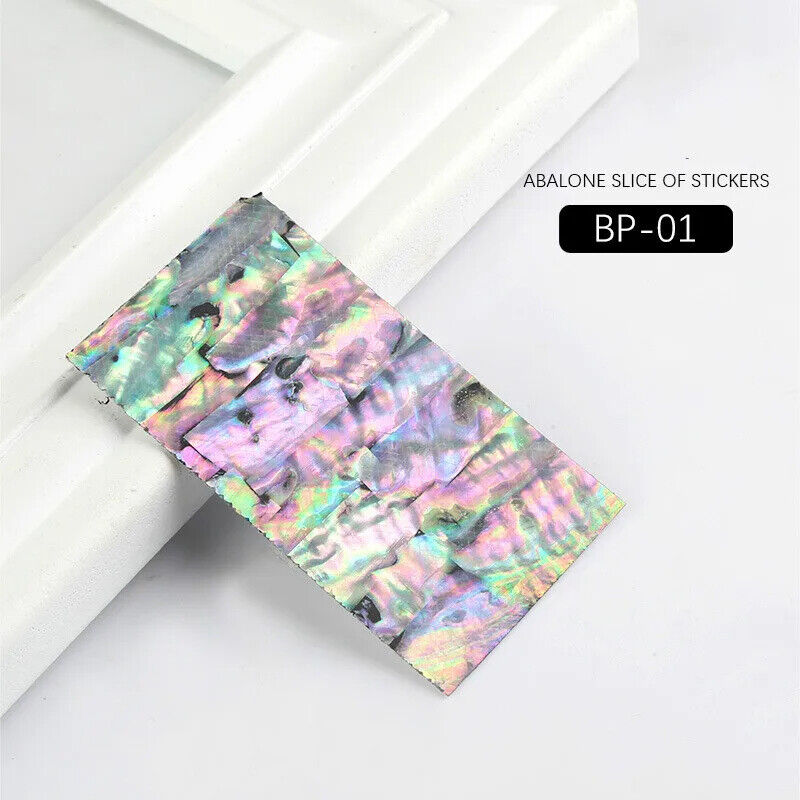 Nail Art Tool 3D Abalone Shell Slice Sticker Flakes Adhesive Decals DIY Manicure