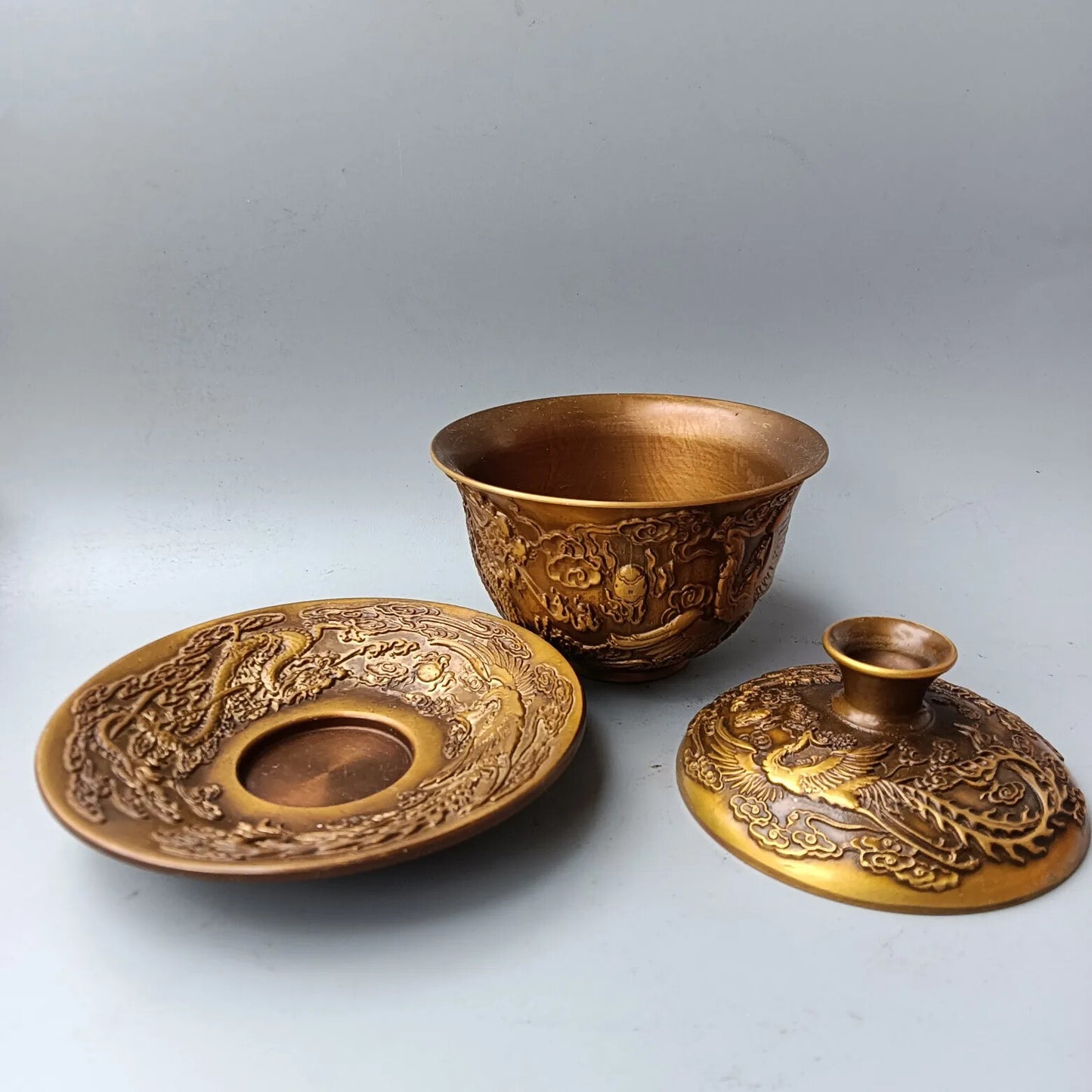Chinese Tea Set Classical Cover Bowl Teacup Handicraft With Cover Bowl Dish