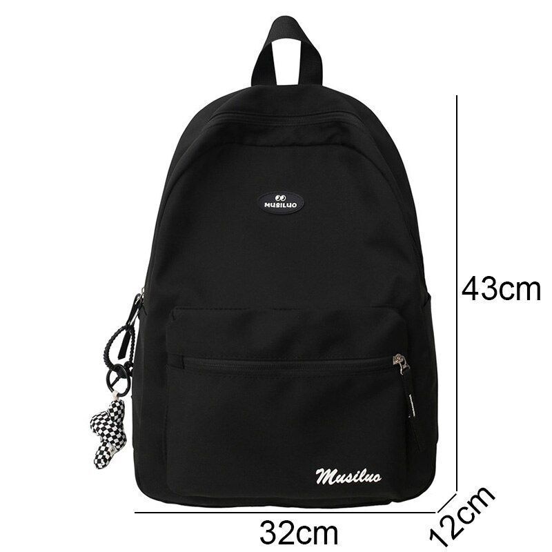 Waterproof Student Backpack Travel School Bag College Book Bags 32*12*43 CM Gray
