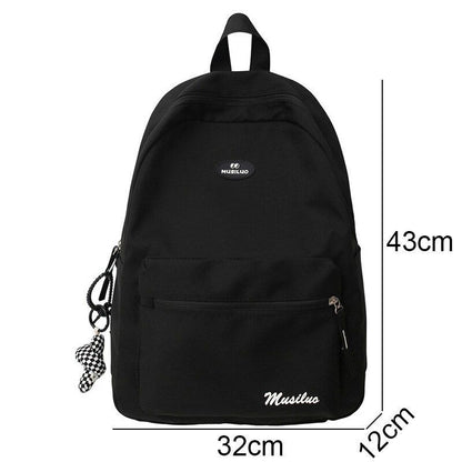 Waterproof Student Backpack Travel School Bag College Book Bags 32*12*43 CM Gray
