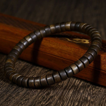 Agarwood Bracelet Wenwan Old Material Buddha Bead Bracelet Rosary Bead
