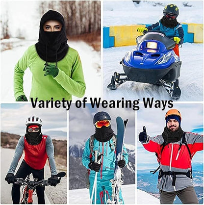Plush ski mask, warm mask cap, scarf, fishing travel cycling cap - USA