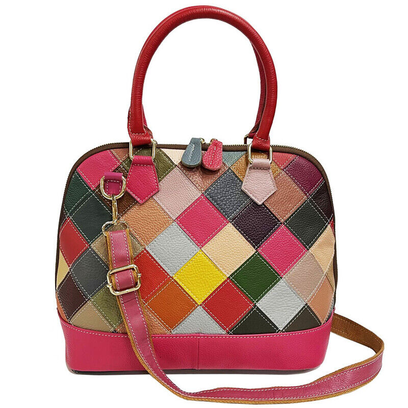 100% Genuine Leather Colorful Women's Elegant Handbag Evening Party Shoulder Bag