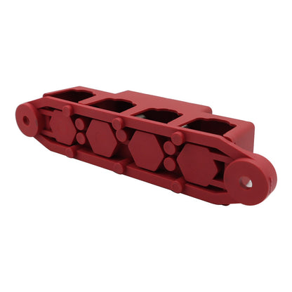 New Red 5/16" 4 Stud Power and Ground Distribution Block with Cover M8