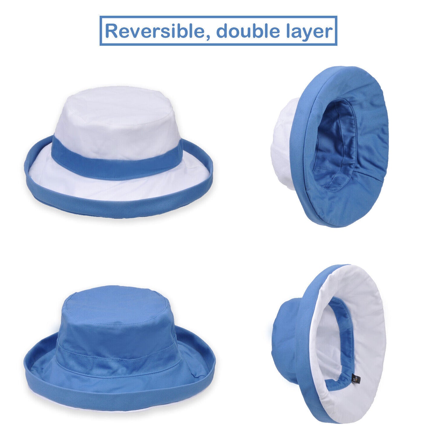 Men Women Wide Brim Sun Hat Breathable Bucket Cap UV Protection Summer Fishing