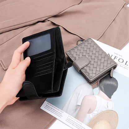 Wallet Short 100% Sheepskin Leather Coin Change Zipper Storage Bag Money Clip