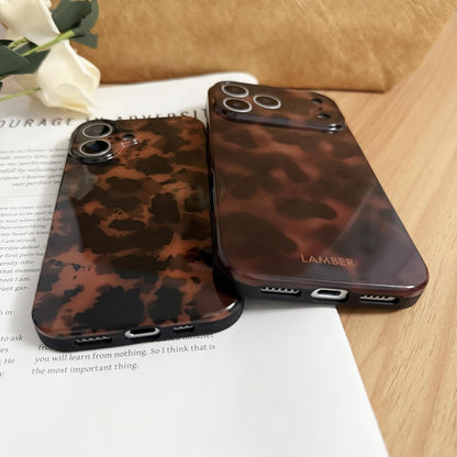 Cute Phone Case for Iphone 17 Case Tortoise Shell Pattern Leopard Full Camera Pr