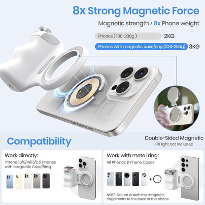Telesin Magnetic Phone Camera Shoot Hand Grip Phone Holder w/ BT Remote Control