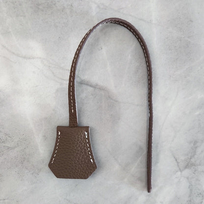 Real Cowhide Leather Clochette Bag Charm Gold/ Silver Padlock & Key for Handbags