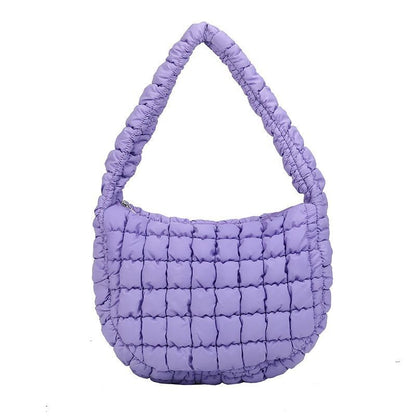 Leisure Personalized Shoulder Bag Pleated Cloud Soft Handbag Large Underarm Bag