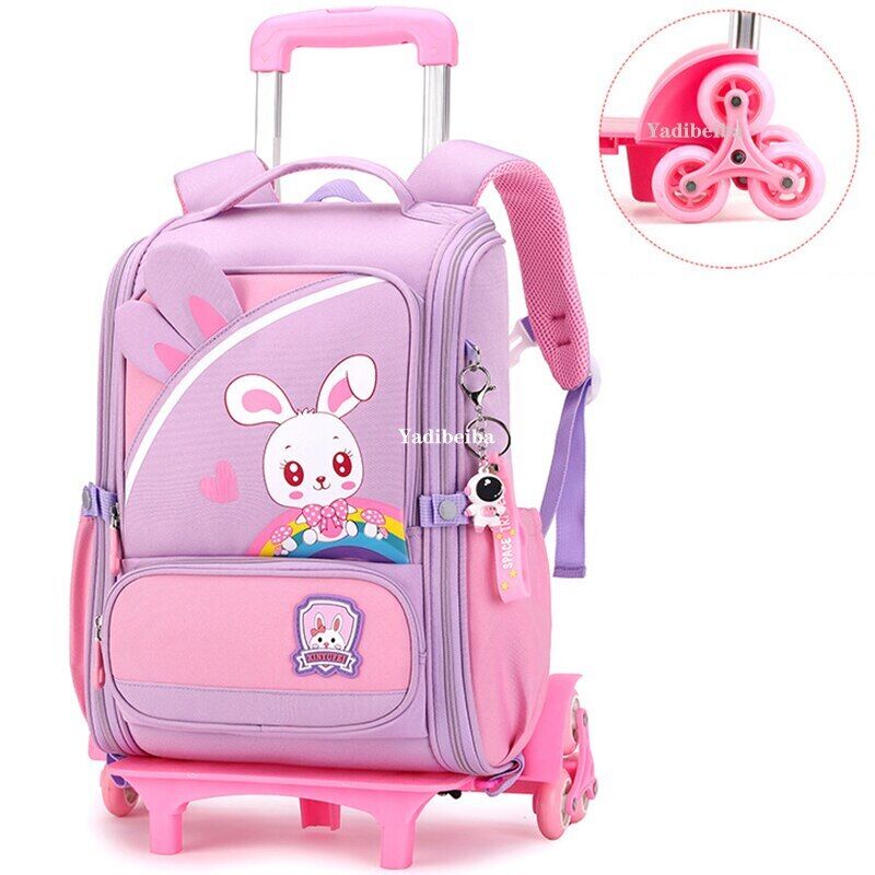 School Bag Wheels School Trolley Backpack Girls Wheeled Backpack School Bags