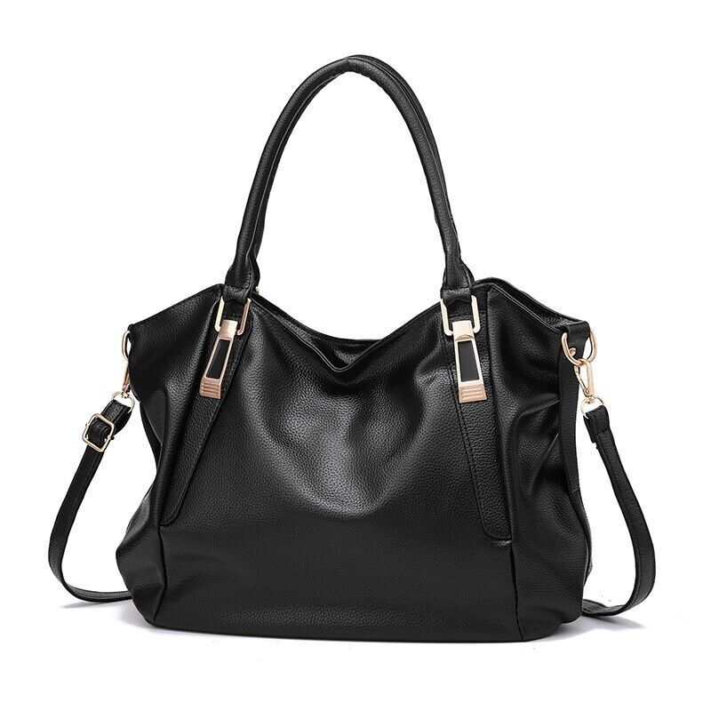 Ladies Leather Hobo Handbag Tote Shoulder Bag Slouchy Soft PU Bag Designer