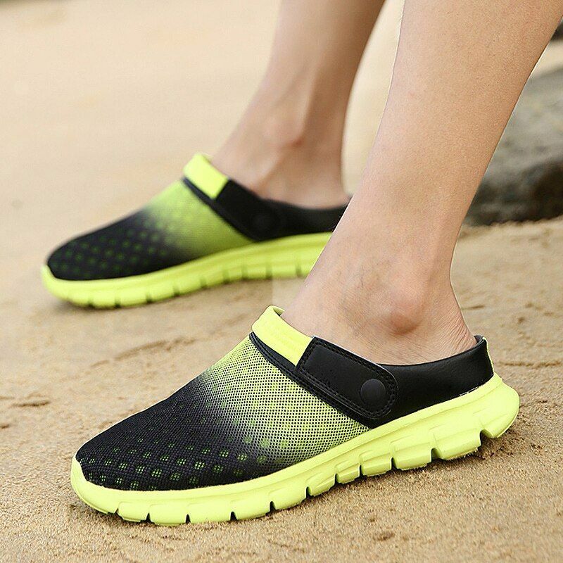 Summer Sandals Mesh Shoes Breathable Beach Slippers Water Hollow Wading Clogs