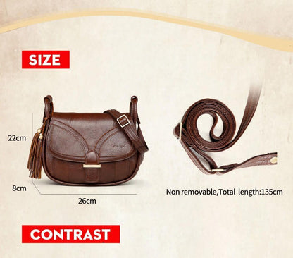 Messenger Bag Single Shoulder Purse Genuine Leather Bag High Capacity 26*8*22CM