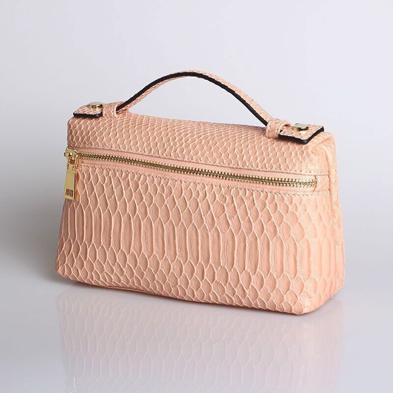 Pattern PU Leather Clutch Bag Women Trendy Make Up Handbag Purse Bag