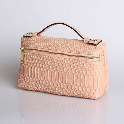 Pattern PU Leather Clutch Bag Women Trendy Make Up Handbag Purse Bag