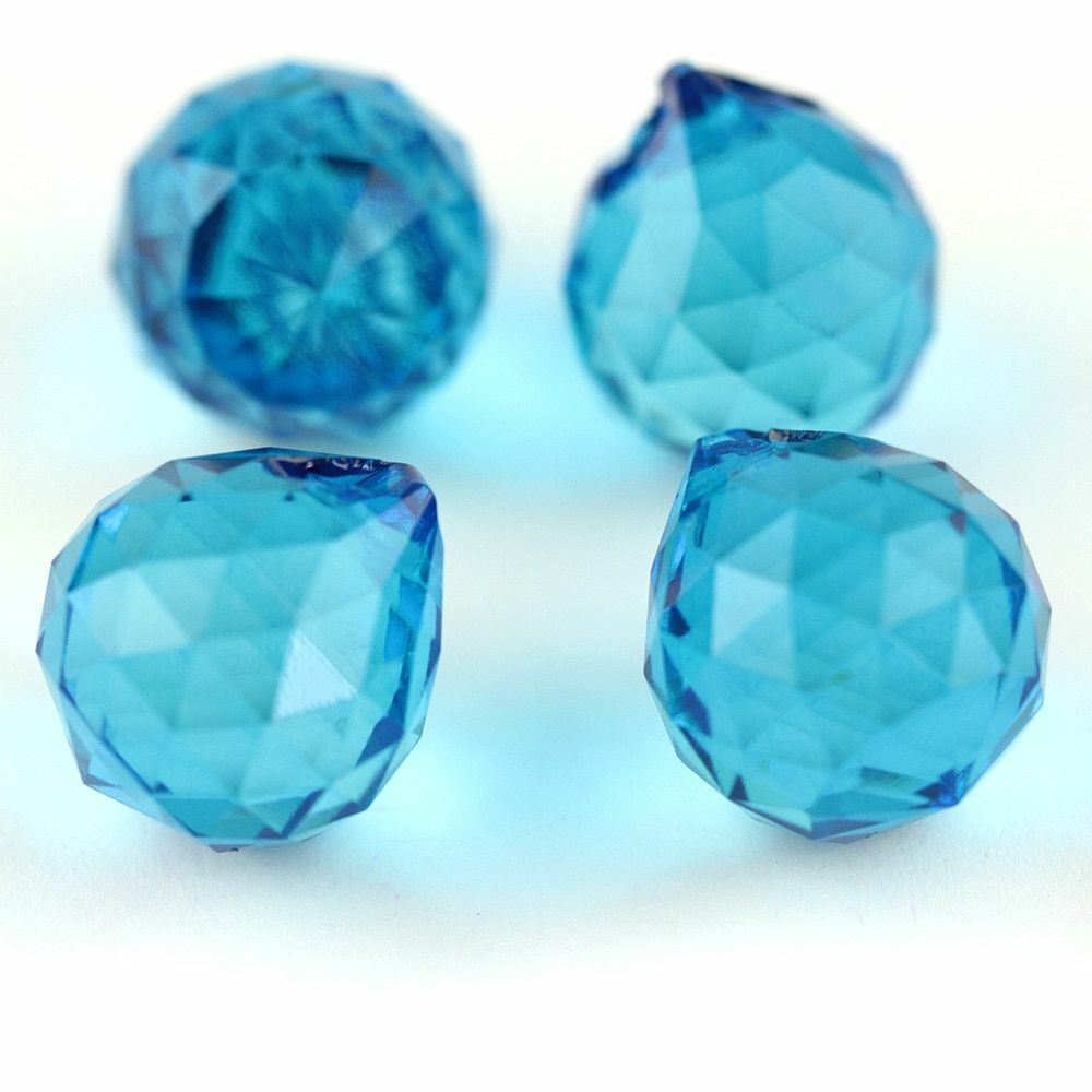 10pcs Chandelier Crystal Glass Balls Cut-Faceted Hanging Lamp Lighting Part Home