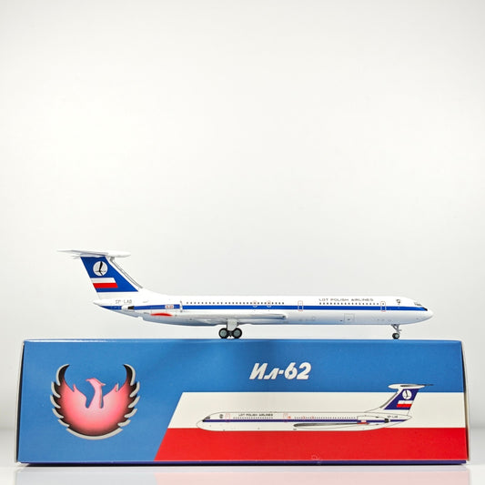 1:400 Phoenix LOT Ilyushin IL-62 SP-LAB Airplane Diecast Aircraft Plane Model