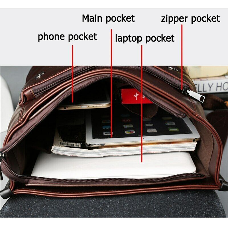 Vintage Laptop Backpack Travel Leisure Leather Backpacks Men Retro School Bag
