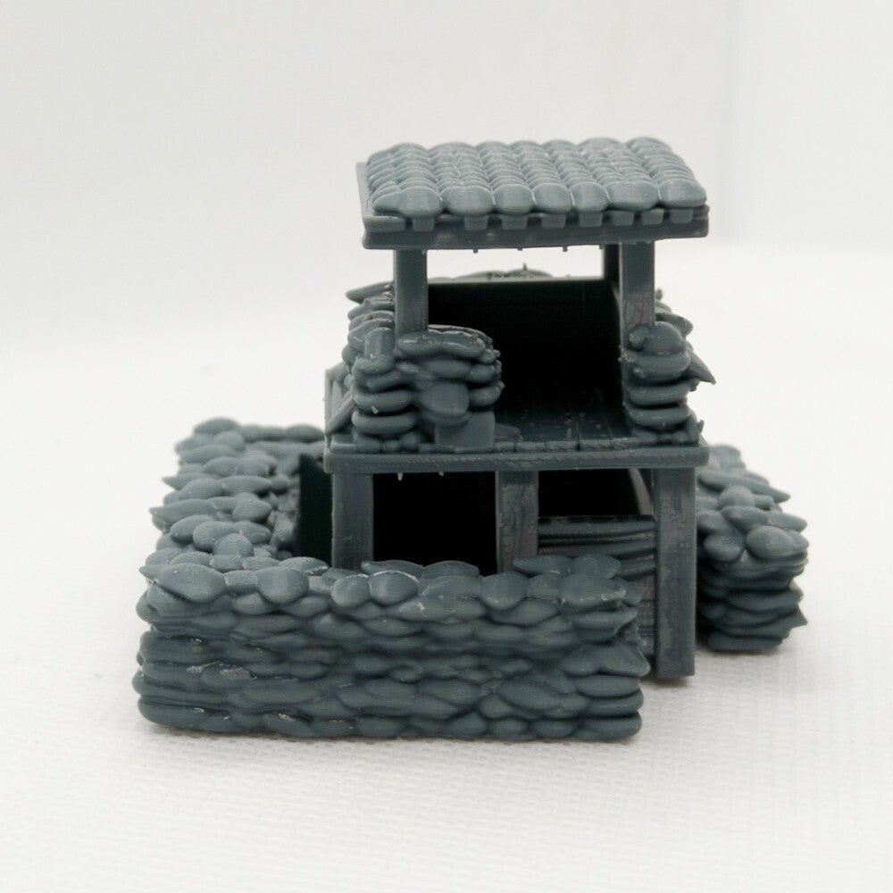 SST64123 1/64 Miniature Scene Bunker With Watchtower Sandbags Vietnam War Era