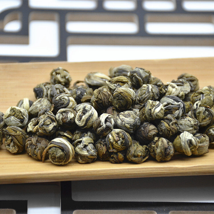 Premium Jasmine Dragon Pearl Loose Leaf Chinese Green Tea Hand Rolled Balls