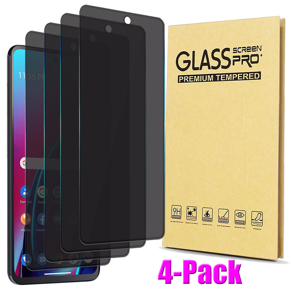 For Moto G Stylus 4G/5G (2022) Privacy Tempered Glass Anti-Spy Screen Protector
