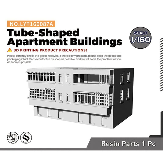 LYT160087A 1/160 N-Scale Train Model Scene Tube-Shaped Apartment Buildings