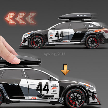 1/24 Audi RS6 Model Car Metal Diecast Toy Vehicle Toys for Boys Kids Gifts White