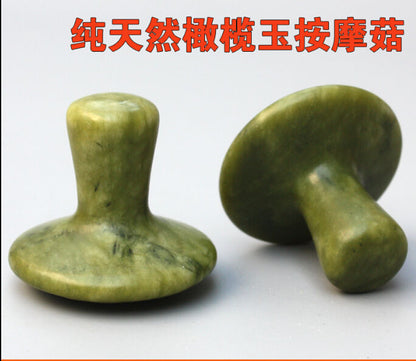 Natural Massage Stones Mushroom Shape SPA Energy Hot Stone Facial Body Guasha