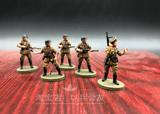 1/72 5Pcs World War II Chinese National Army Officer Soldier Model