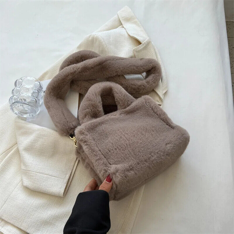 Bag Plush Handbag Cute Warm Shoulder Crossbody Bag Women