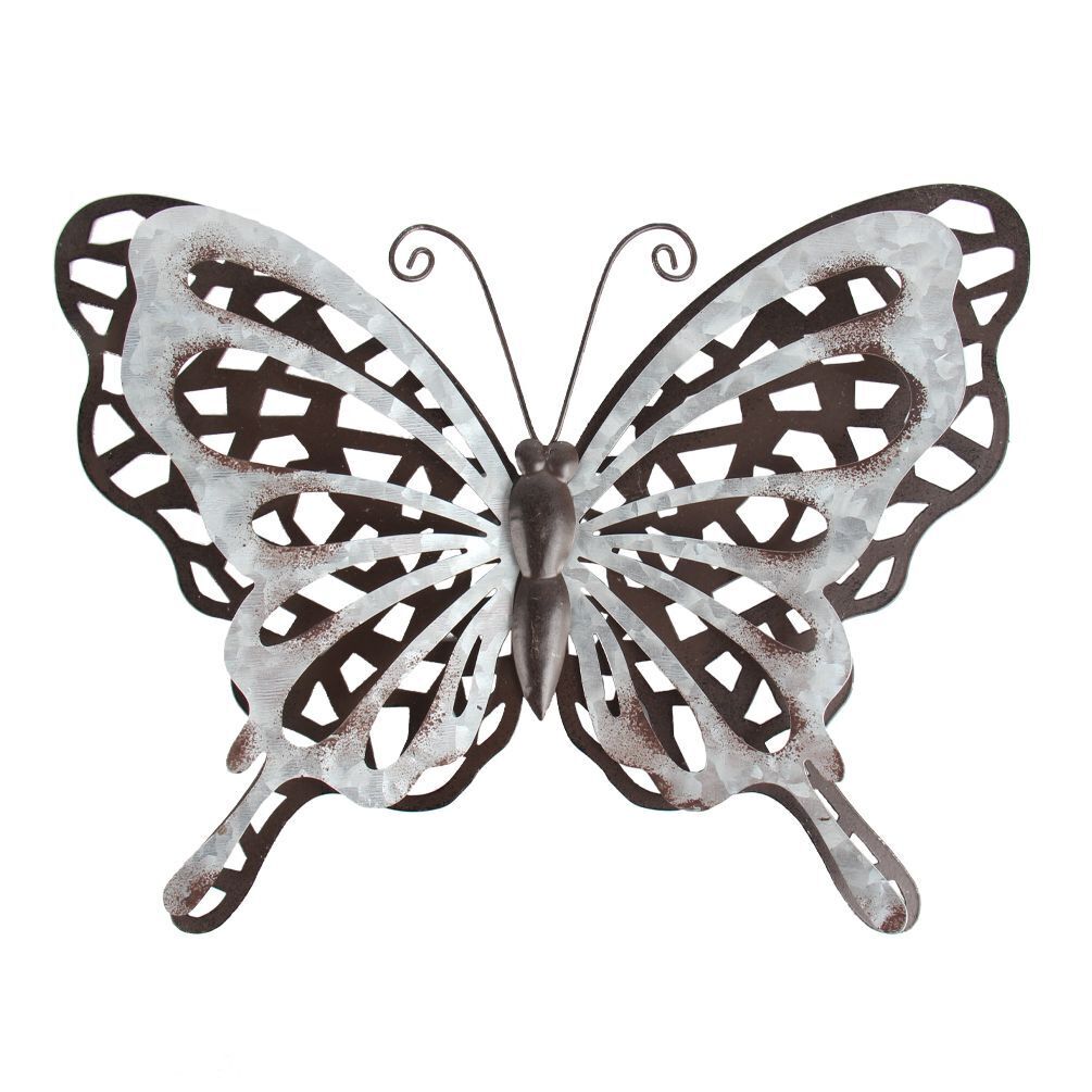 Butterfly Wall Decor Metal 3D Art Indoor Outdoor Garden Sculpture Patio Ornament