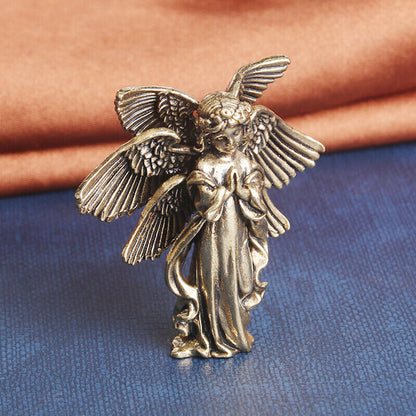 Solid Brass Angel Figurine Small Angel Statue House Decoration Figurines Gift