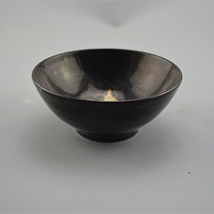 Black Glazed Maple Leaf Tea Bowl and Ancient Porcelain Collection Ornaments