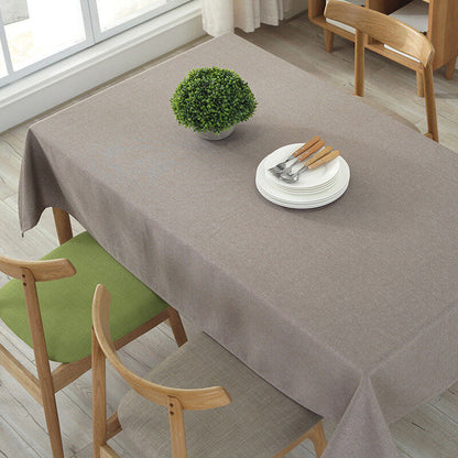 New Solid Oilproof Waterproof Tablecloth Rectangular Tea Table Cloth Home Decor