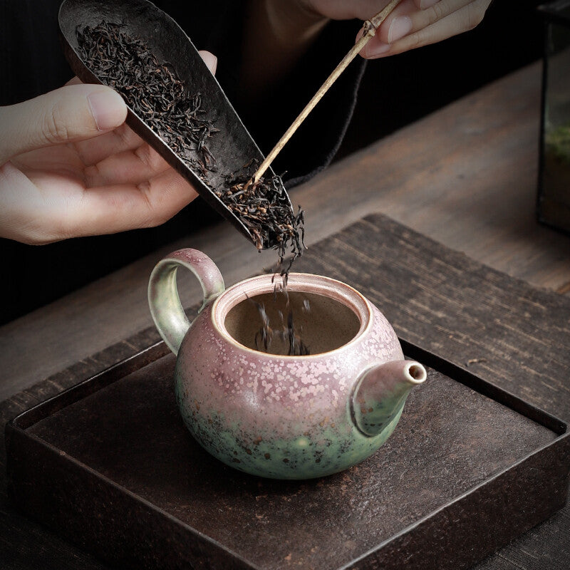 Gilded Rust Glazed Tea Pot Kung Fu Tea Set Ceramic Household Retro New