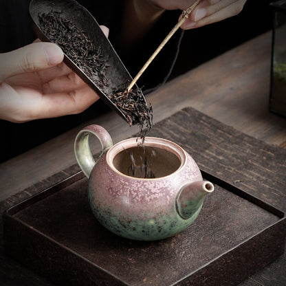 Gilded Rust Glazed Tea Pot Kung Fu Tea Set Ceramic Household Retro New