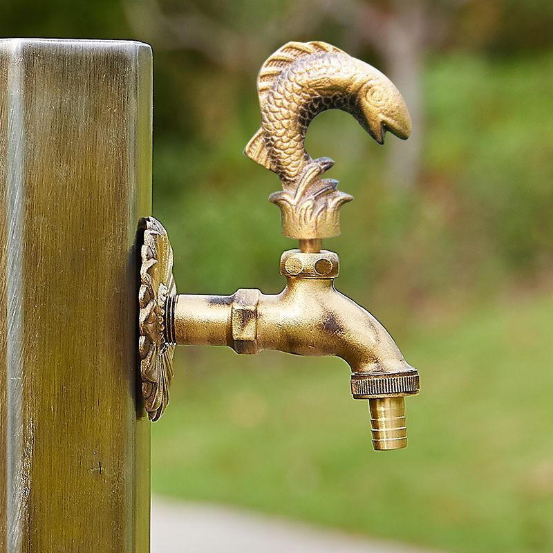 Decorative Garden Faucet Brass Animal Shape Bibcock Retro Tap Bathroom Accessory
