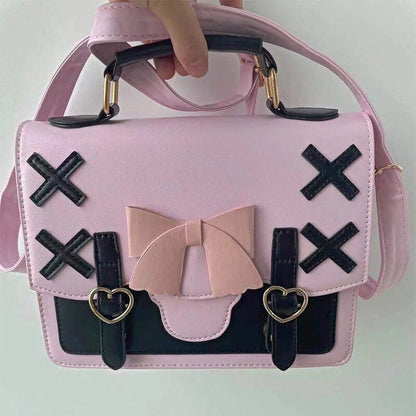 Shoulder Bag Messenger Purse Handbag Satchel Pouch Polyester Square Pouch Black